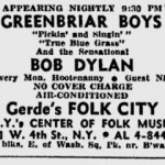 1961-09-26 Dylan opens