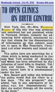 Margaret Sanger Birth Control