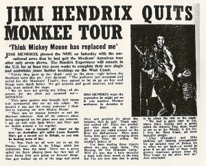 Jimi Hendrix Quits Monkee Tour